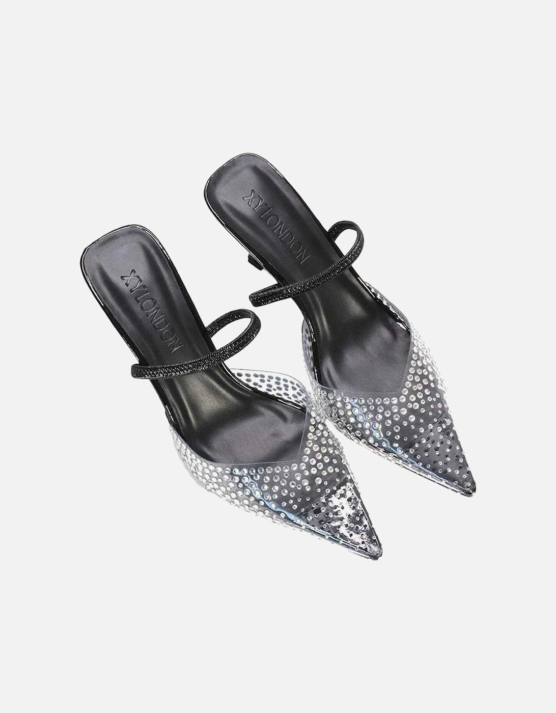 Womens/Ladies Tia Patent Perspex Court Shoes