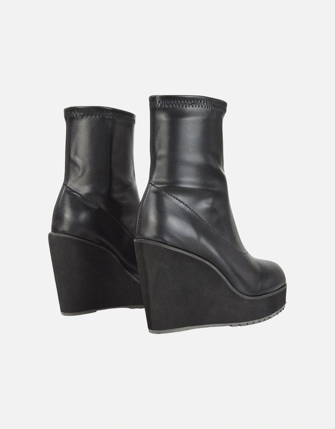 Womens/Ladies Camille Platform Wedge Sock Ankle Boots