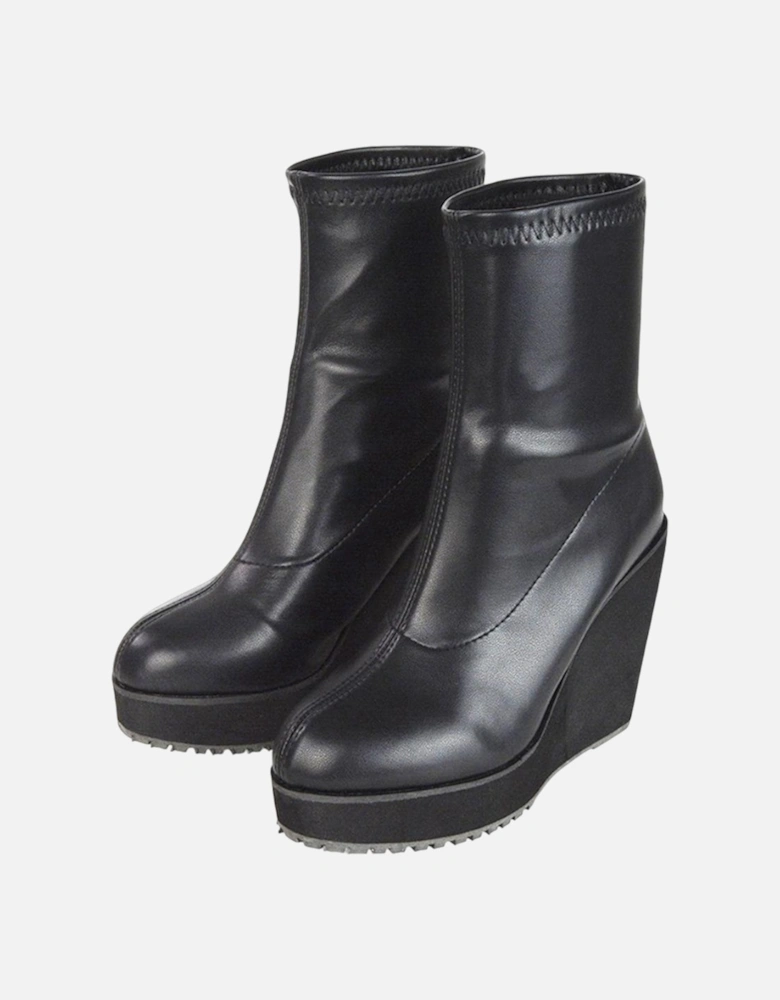 Womens/Ladies Camille Platform Wedge Sock Ankle Boots