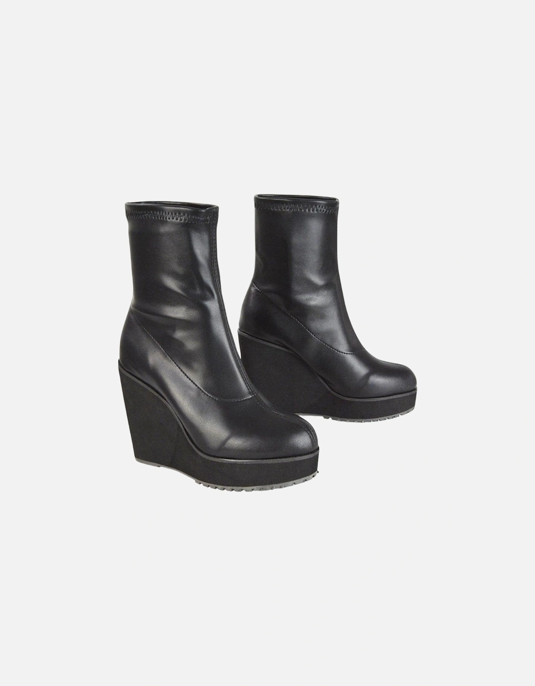 Womens/Ladies Camille Platform Wedge Sock Ankle Boots