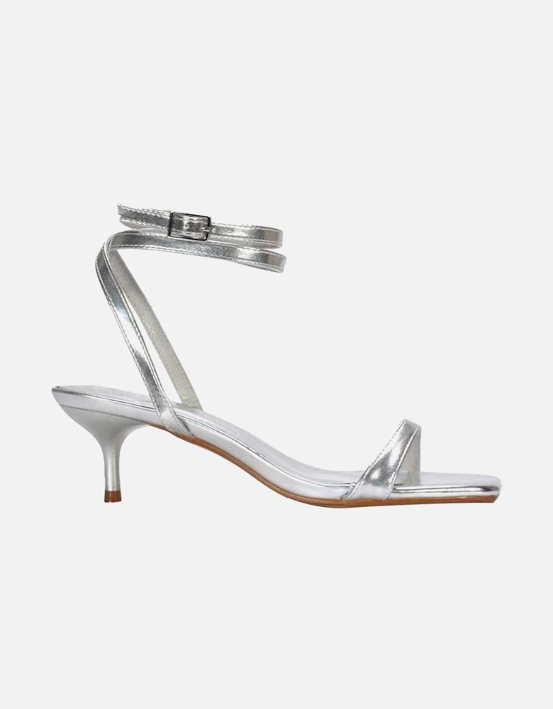 Womens/Ladies Nikita Metallic Strappy Low Kitten Heel Sandals