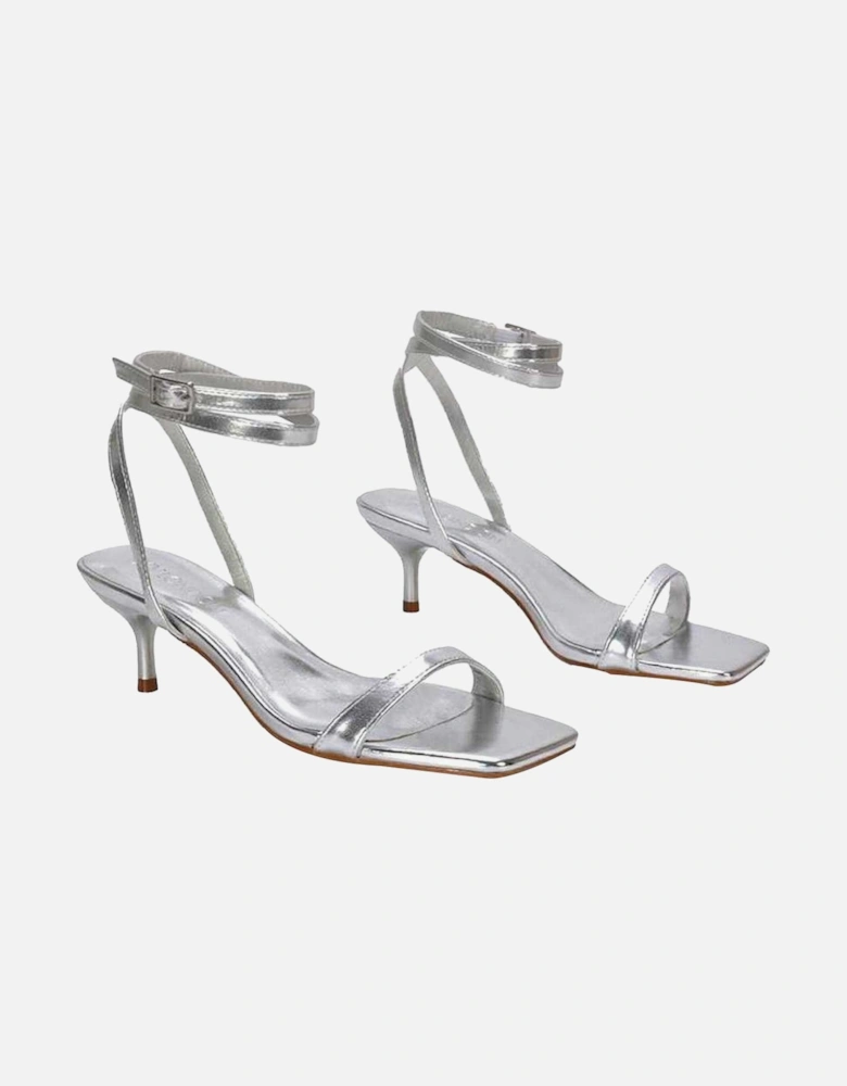 Womens/Ladies Nikita Metallic Strappy Low Kitten Heel Sandals