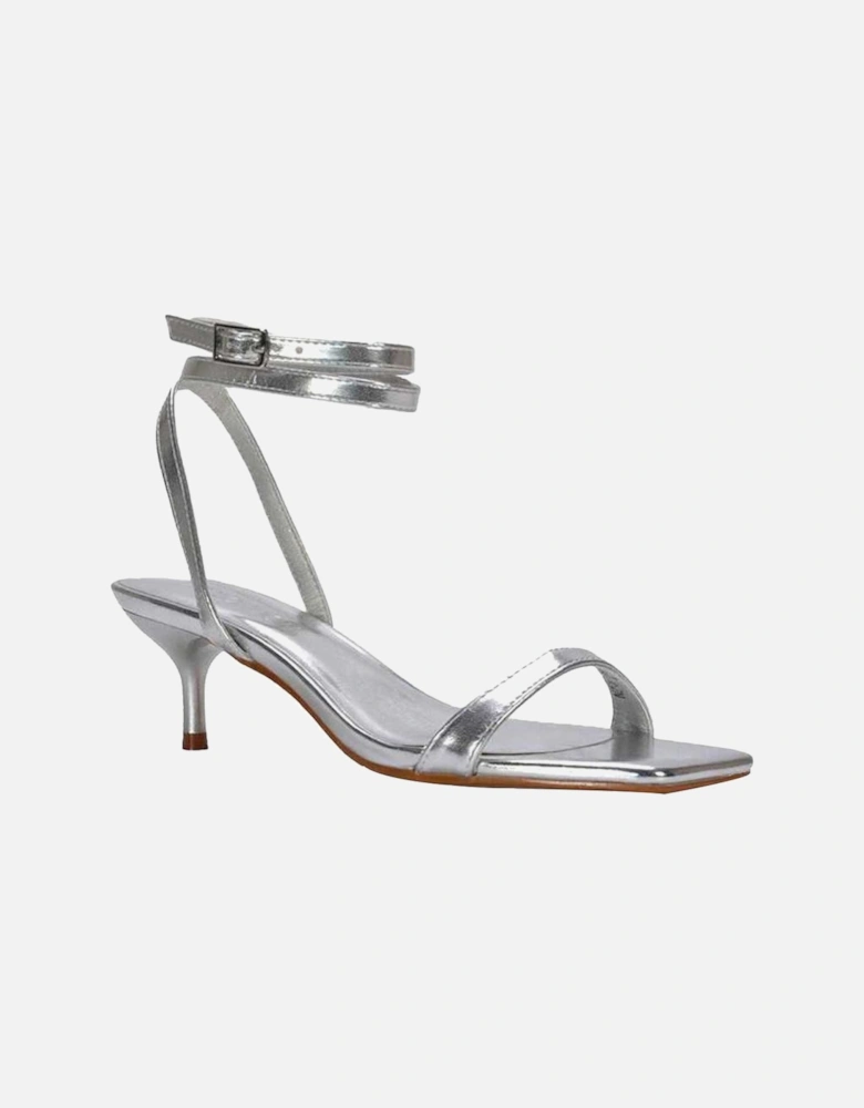 Womens/Ladies Nikita Metallic Strappy Low Kitten Heel Sandals