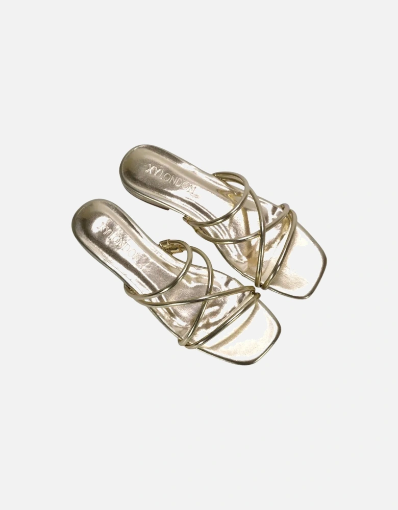 Womens/Ladies Suzzie Metallic Strappy Sandals
