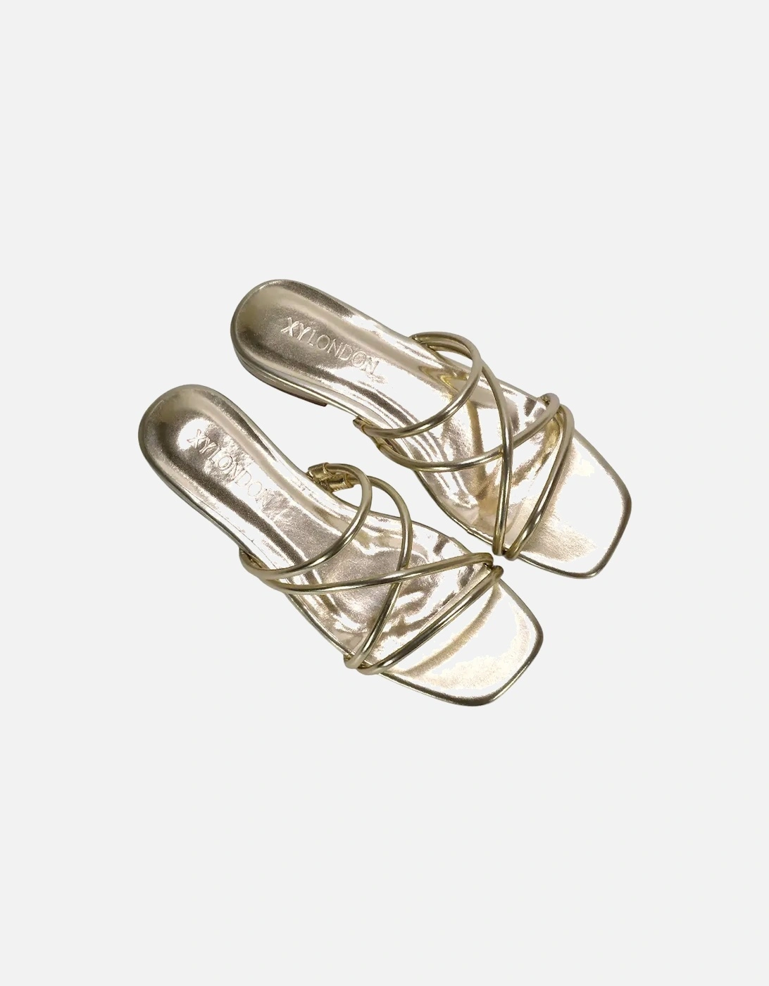 Womens/Ladies Suzzie Metallic Strappy Sandals