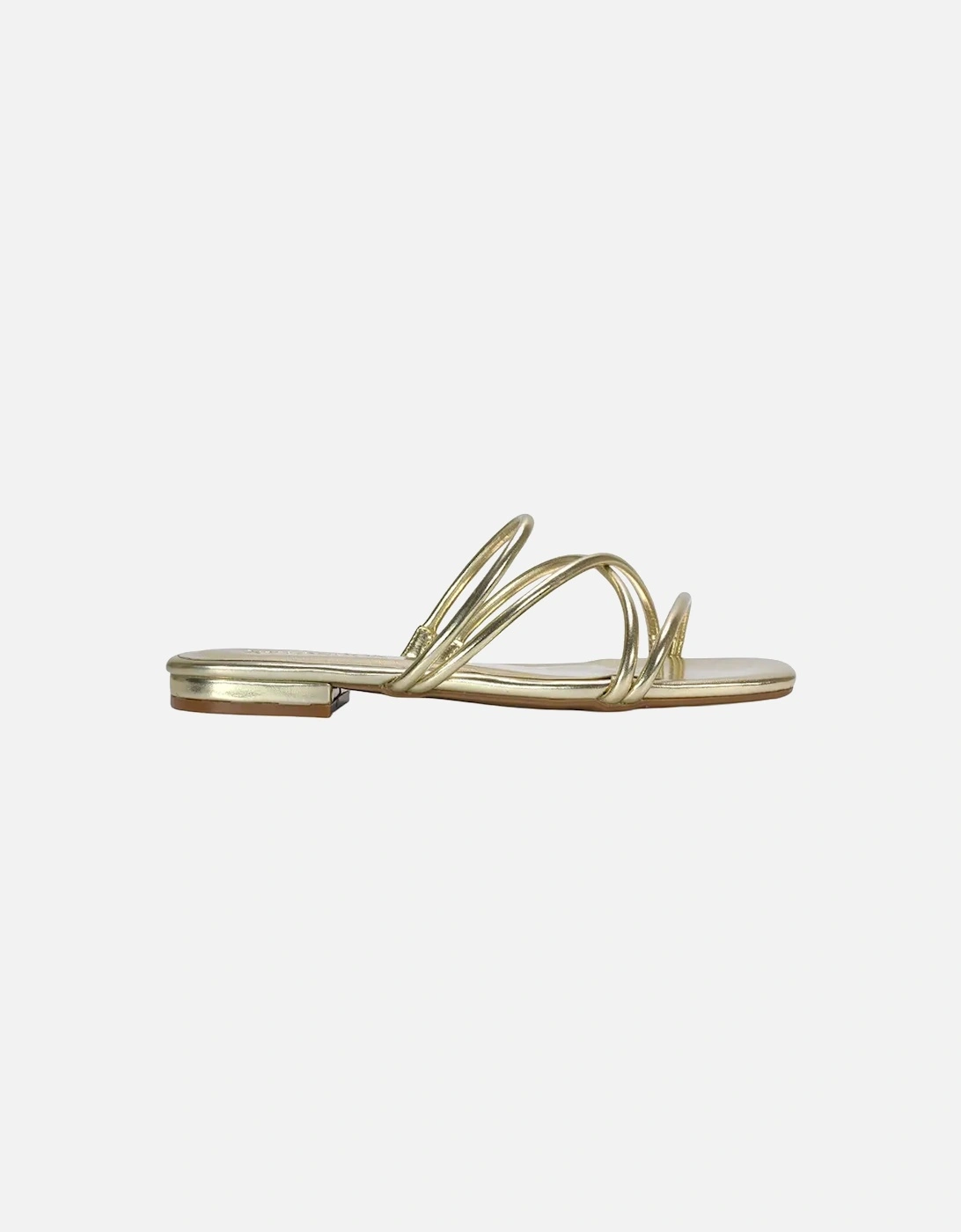 Womens/Ladies Suzzie Metallic Strappy Sandals