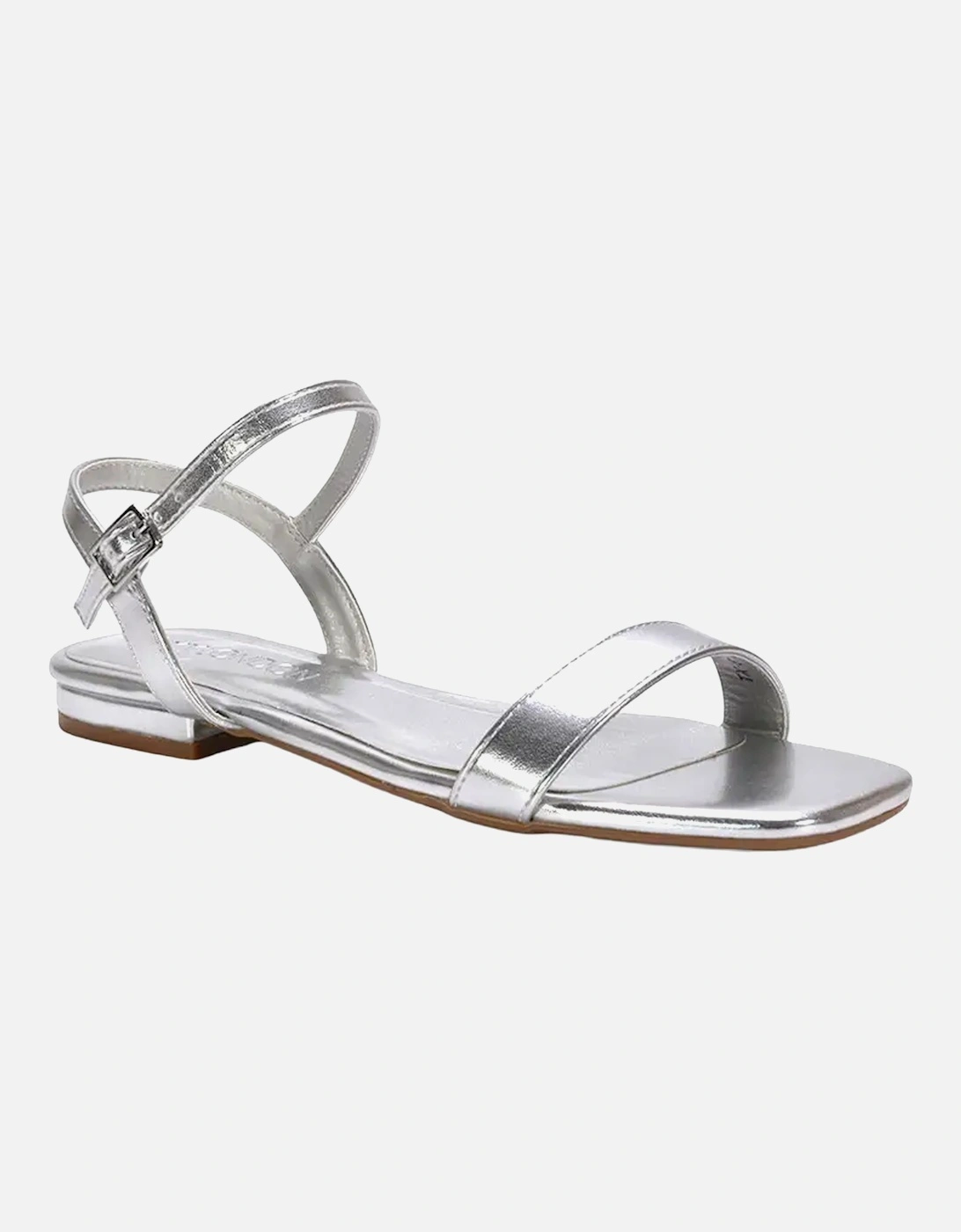 Womens/Ladies Hallie Metallic Strappy Sandals