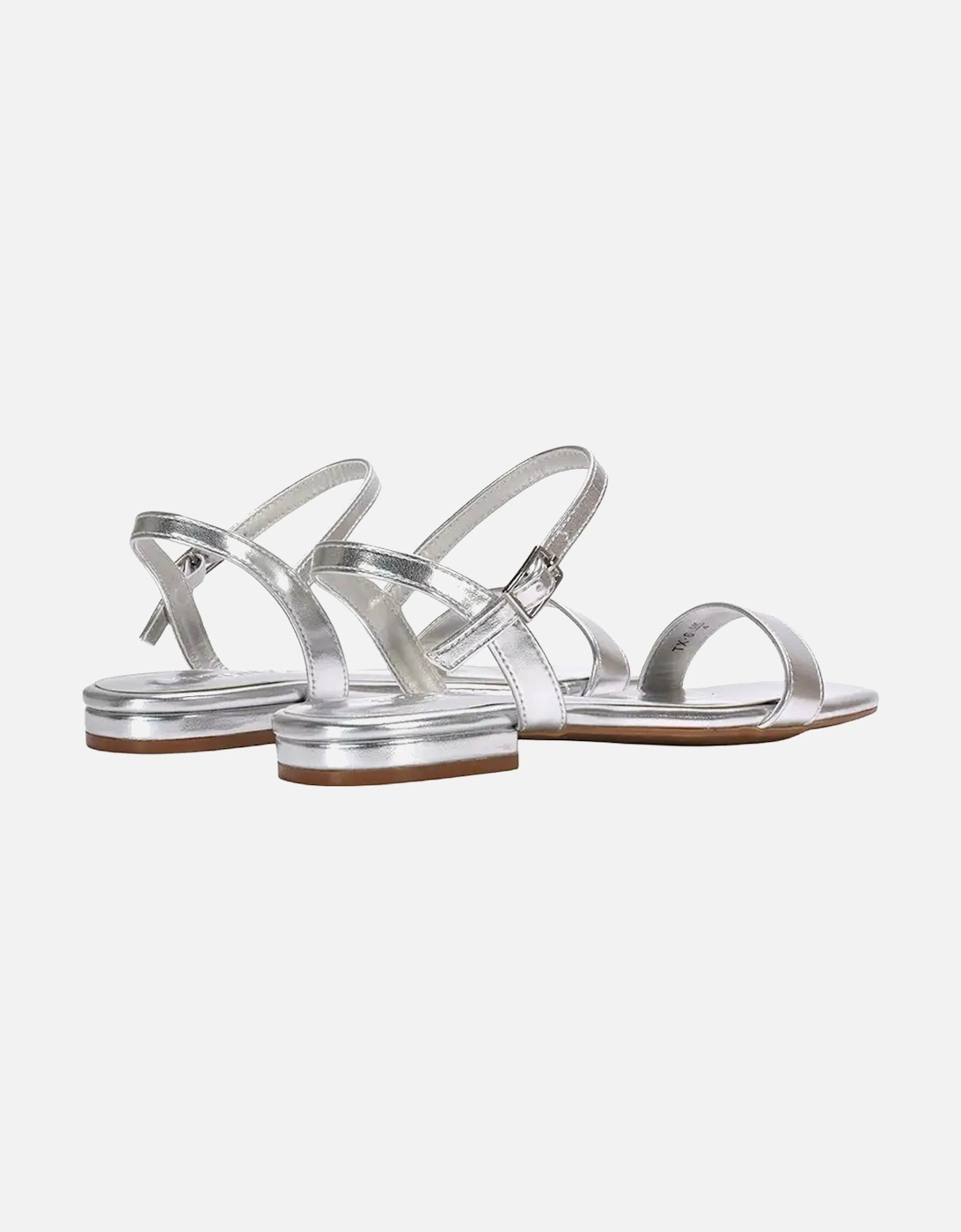 Womens/Ladies Hallie Metallic Strappy Sandals