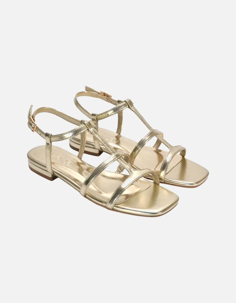Womens/Ladies Danielle Caged Metallic Strappy Sandals