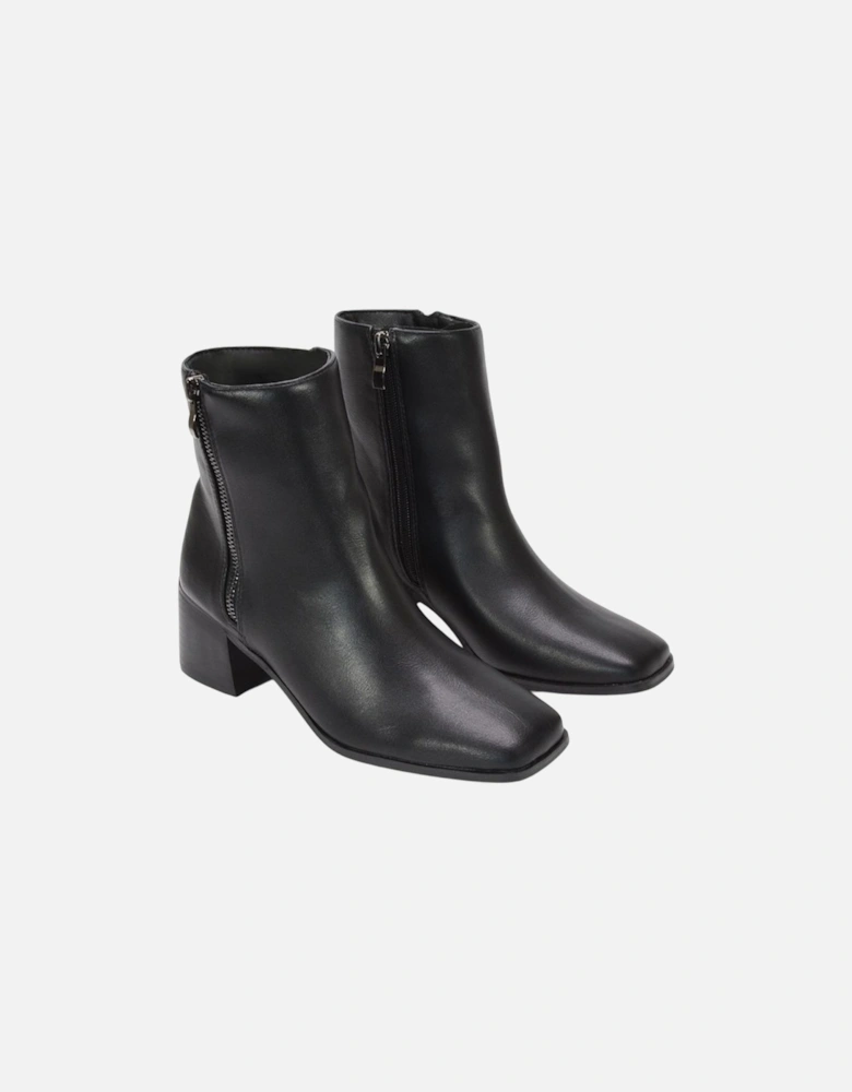 Womens/Ladies Willow Square Toe Ankle Boots