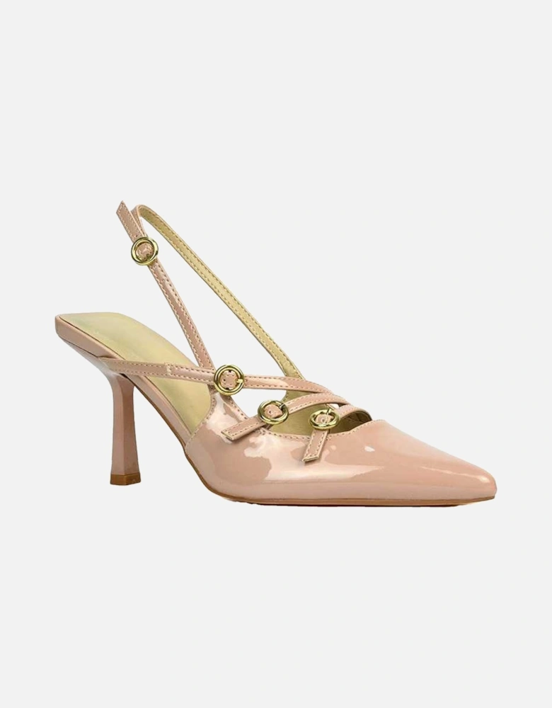 Womens/Ladies Vanessa Patent Sling Back Stiletto Heel Court Shoes