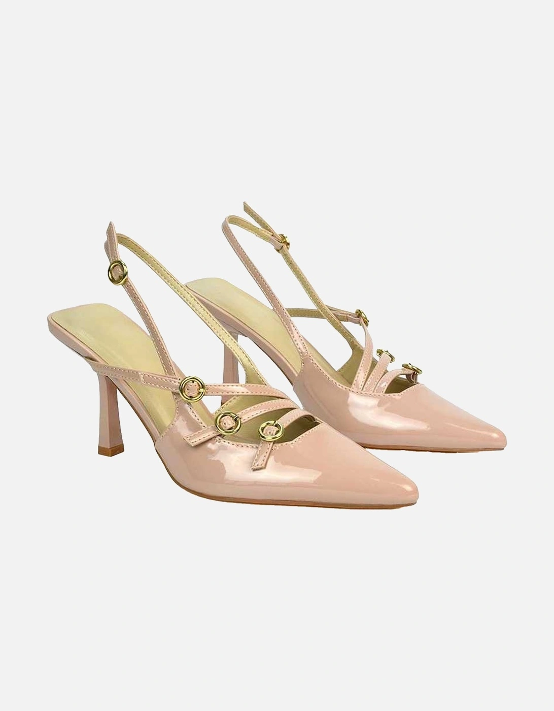 Womens/Ladies Vanessa Patent Sling Back Stiletto Heel Court Shoes