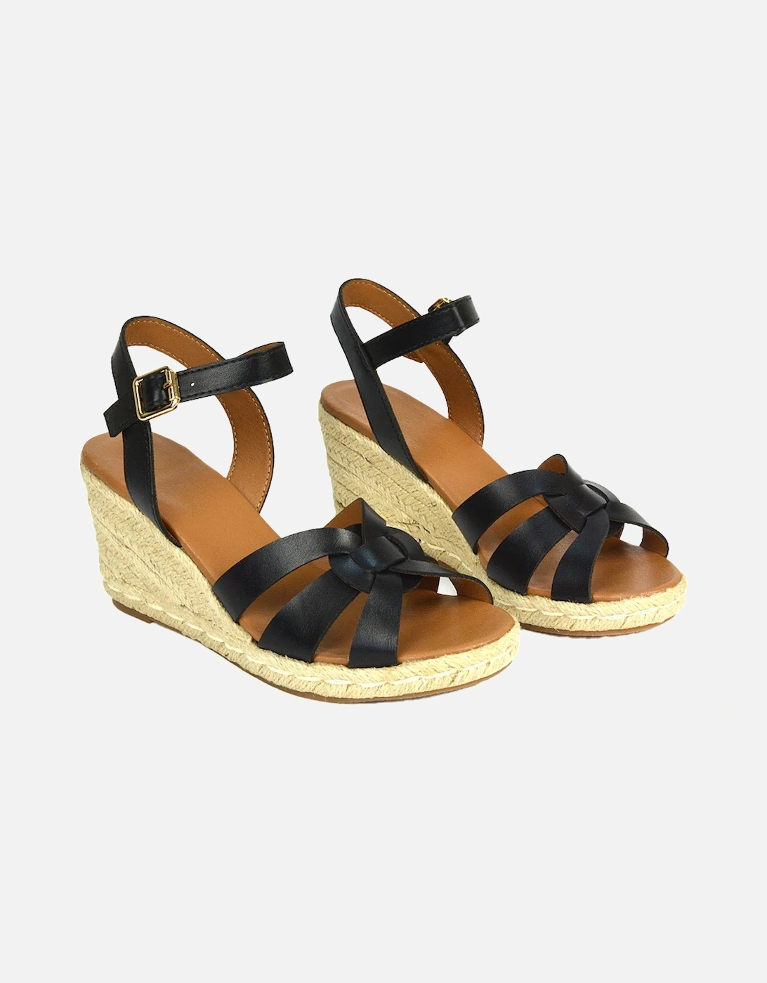 Womens/Ladies Strappy Wedge Sandals