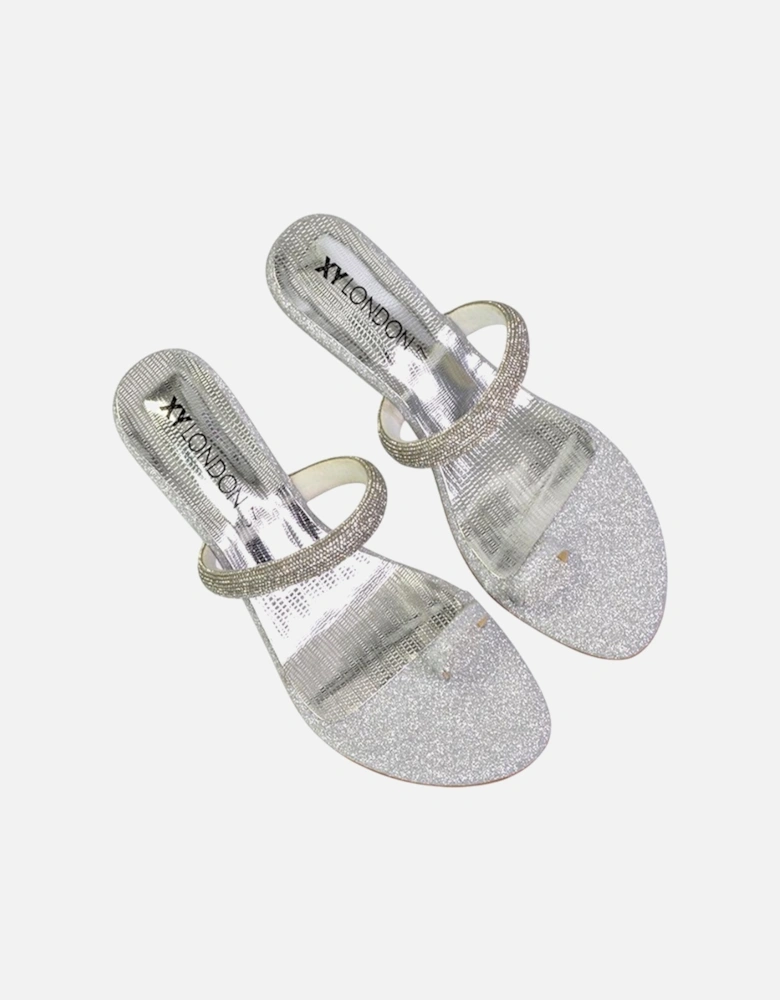 Womens/Ladies Lucille Diamante Strappy Wedge Sandals