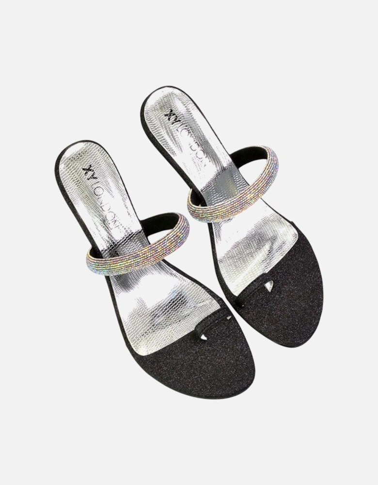 Womens/Ladies Lucille Diamante Strappy Wedge Sandals