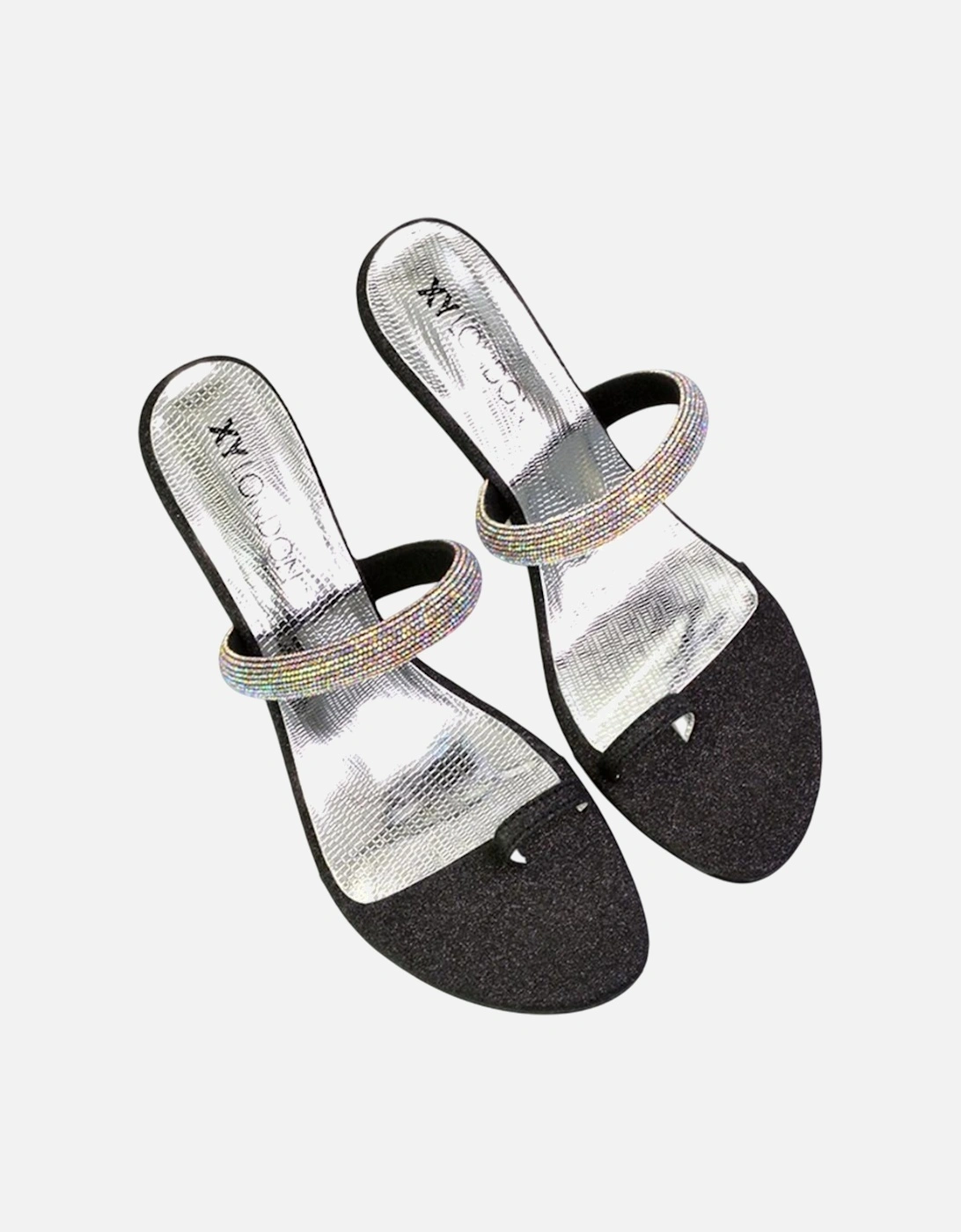 Womens/Ladies Lucille Diamante Strappy Wedge Sandals