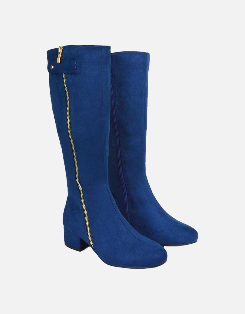 Womens/Ladies Darcy Low Block Heel Knee-High Boots