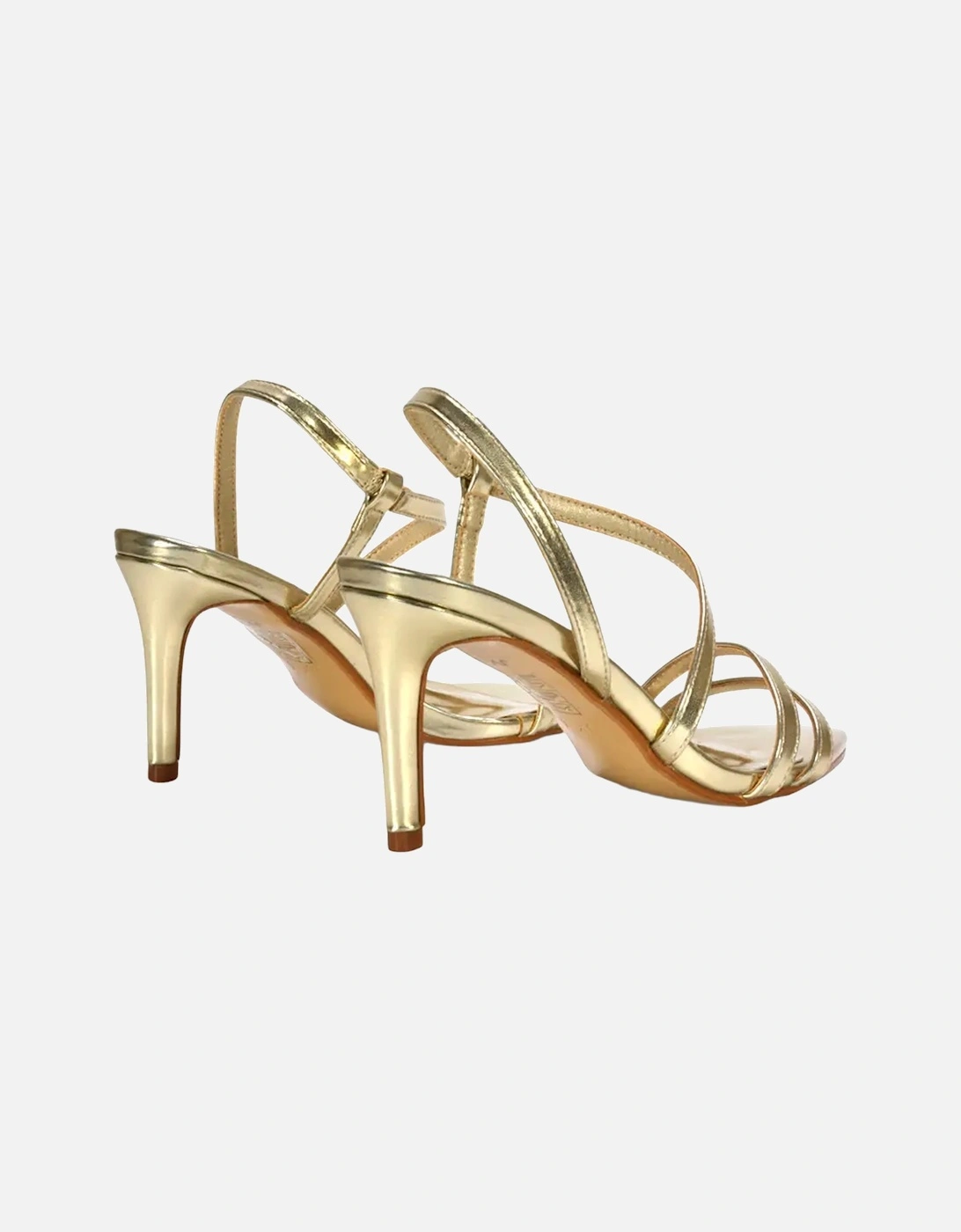 Womens/Ladies Theodora Metallic Strappy Stiletto Heel Sandals