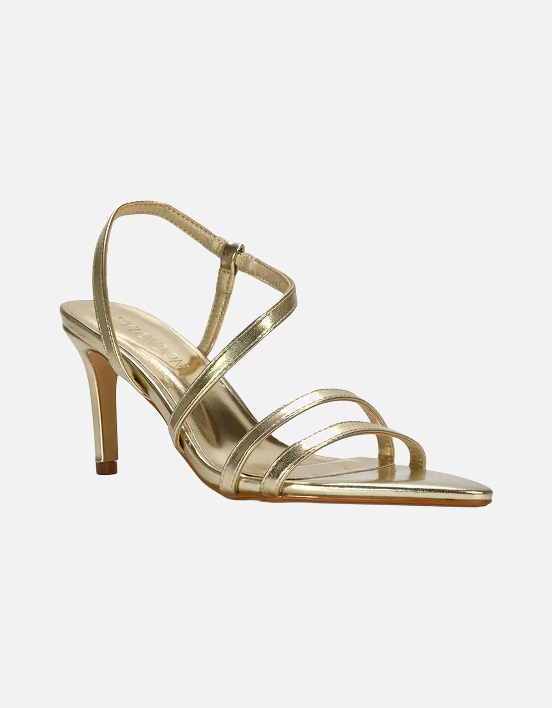 Womens/Ladies Theodora Metallic Strappy Stiletto Heel Sandals