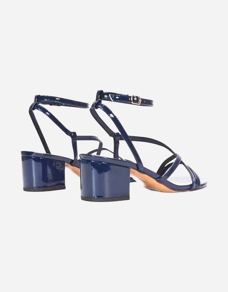 Womens/Ladies Maria Patent Strappy Block Heel Sandals