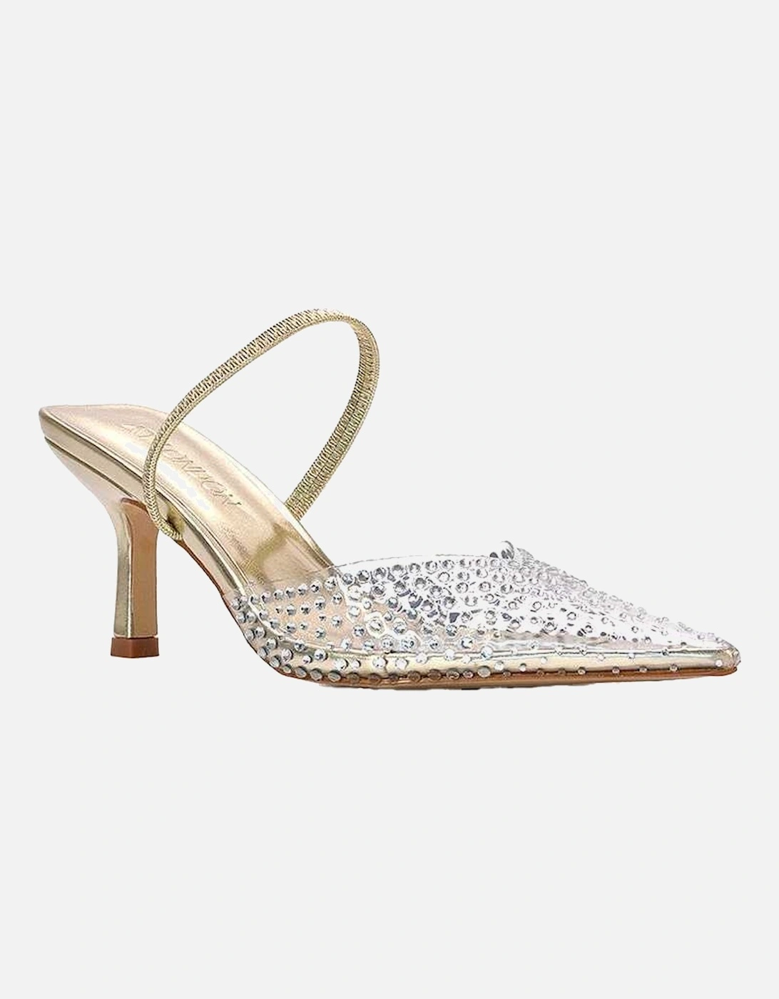 Womens/Ladies Tia Metallic Perspex Court Shoes, 6 of 5