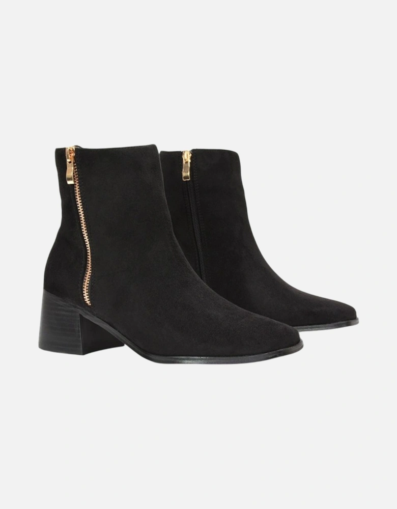 Womens/Ladies Willow Square Toe Ankle Boots