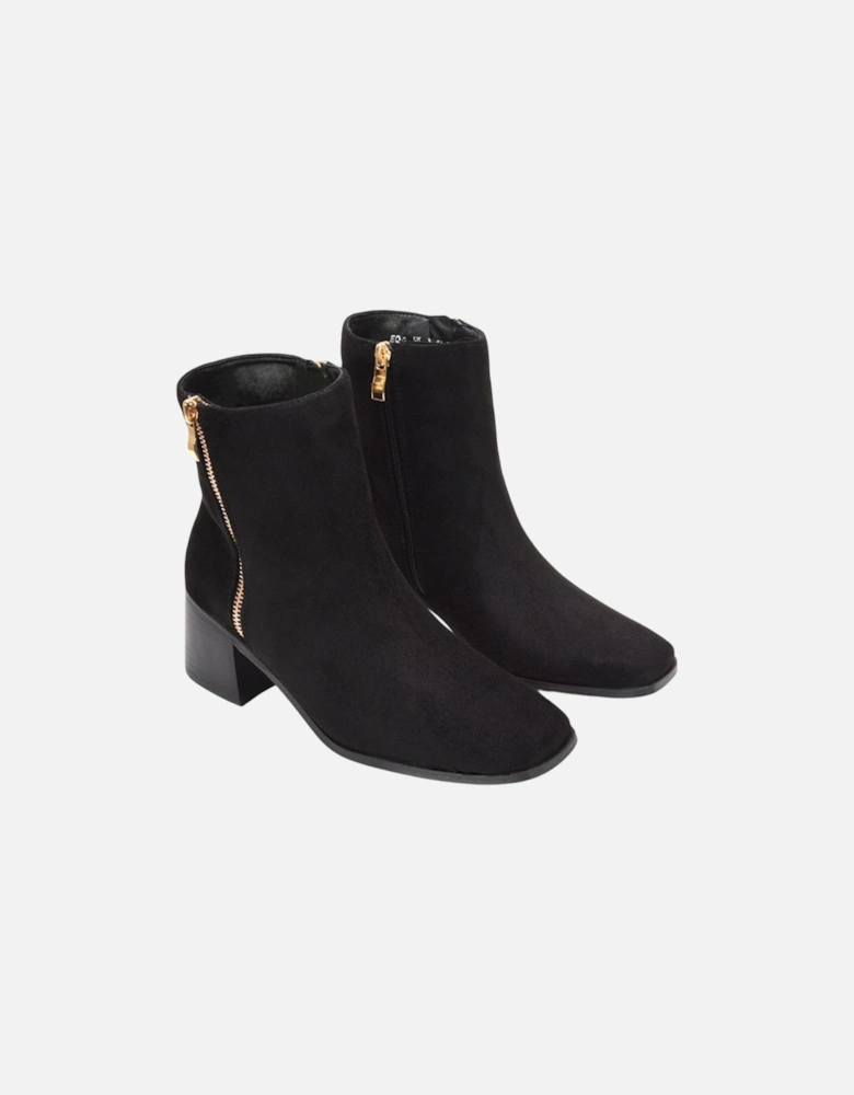 Womens/Ladies Willow Square Toe Ankle Boots