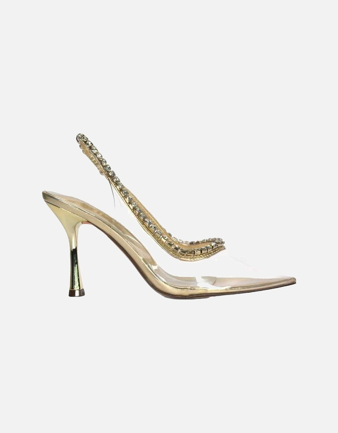 Womens/Ladies Beryl Metallic High Heel Court Shoes