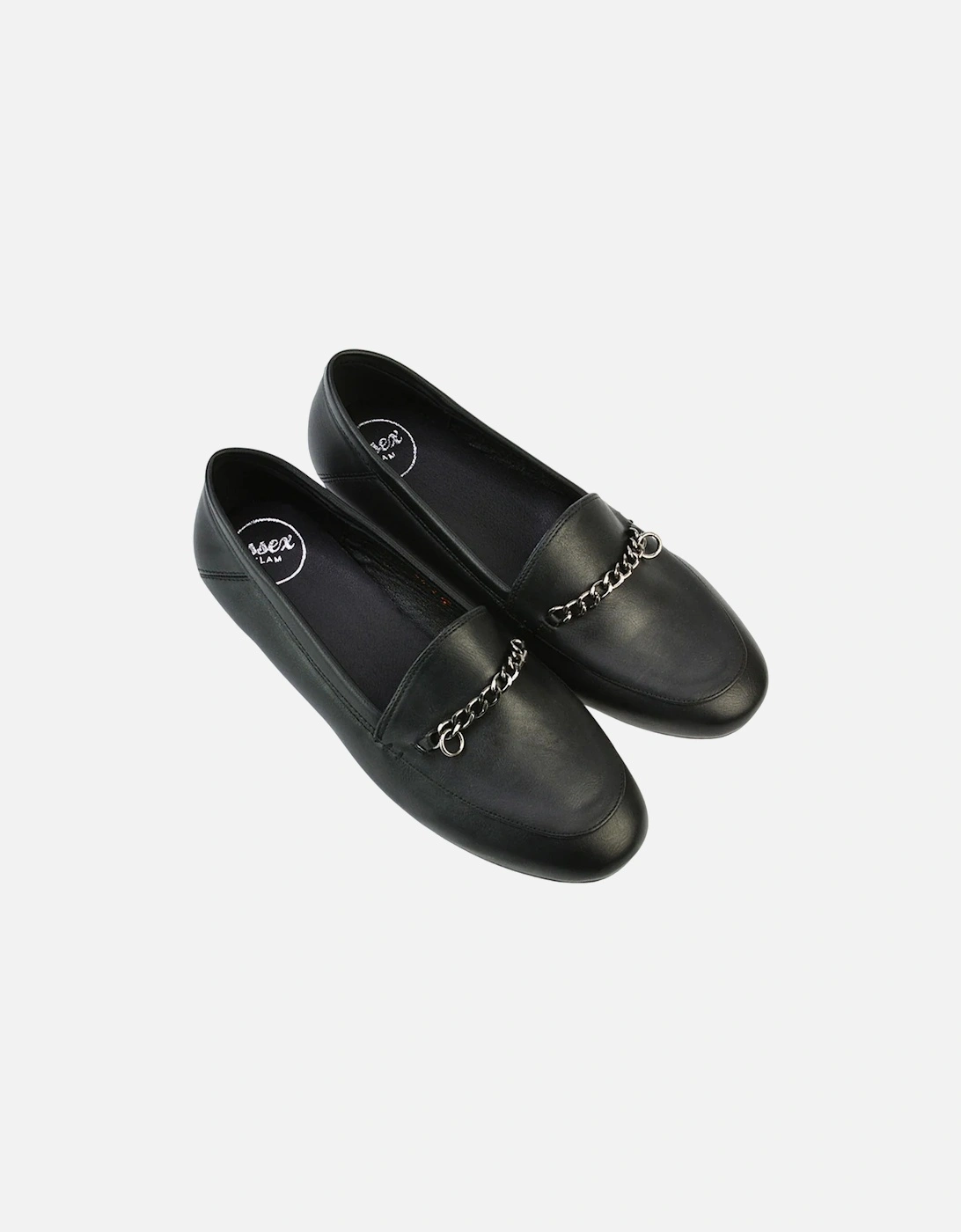 Womens/Ladies Tessah Chain Detail Flat Loafers