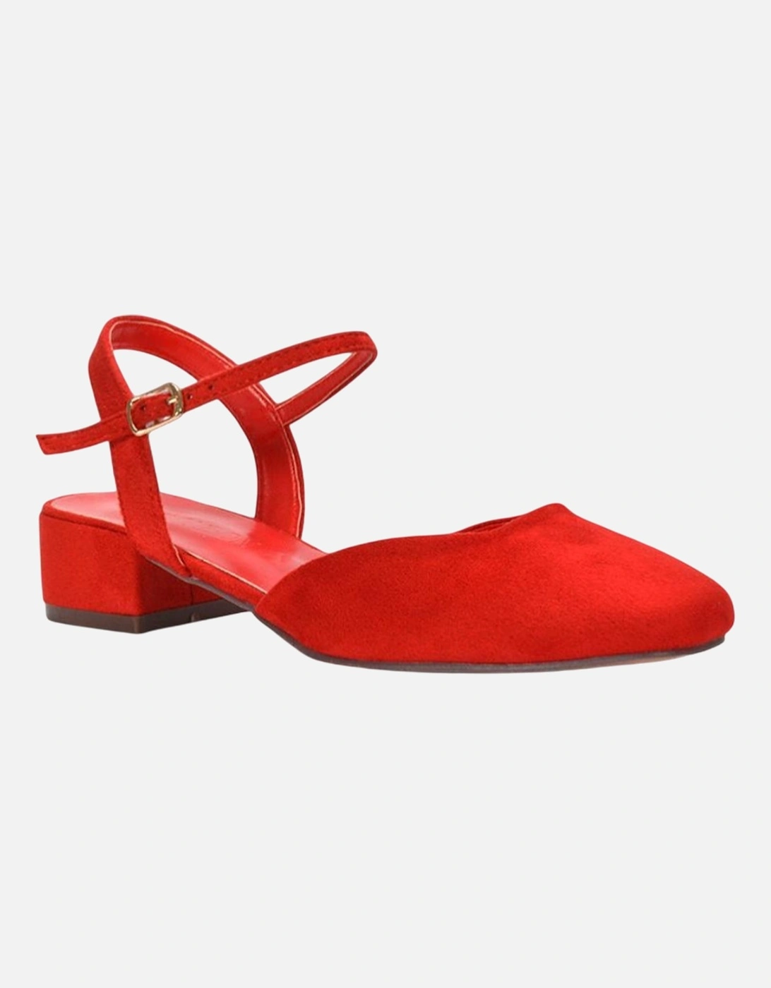 Womens/Ladies Hilary Strappy Low Heel Court Shoes