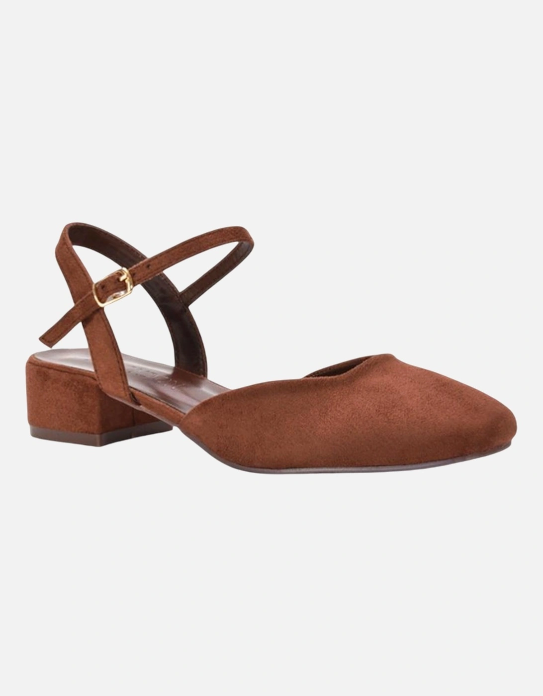 Womens/Ladies Hilary Strappy Low Heel Court Shoes