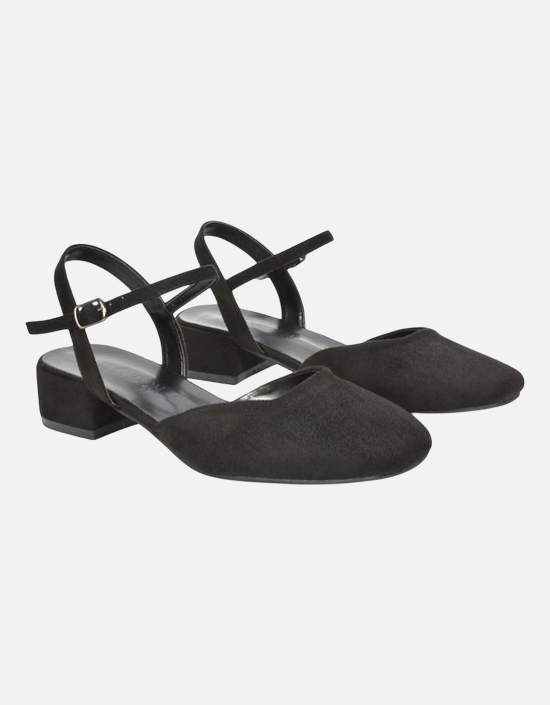 Womens/Ladies Hilary Strappy Low Heel Court Shoes, 6 of 5