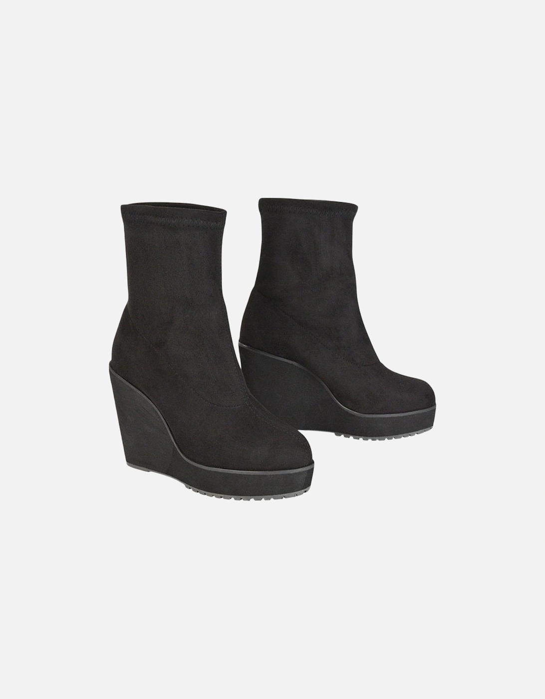 Womens/Ladies Camille Platform Wedge Sock Ankle Boots