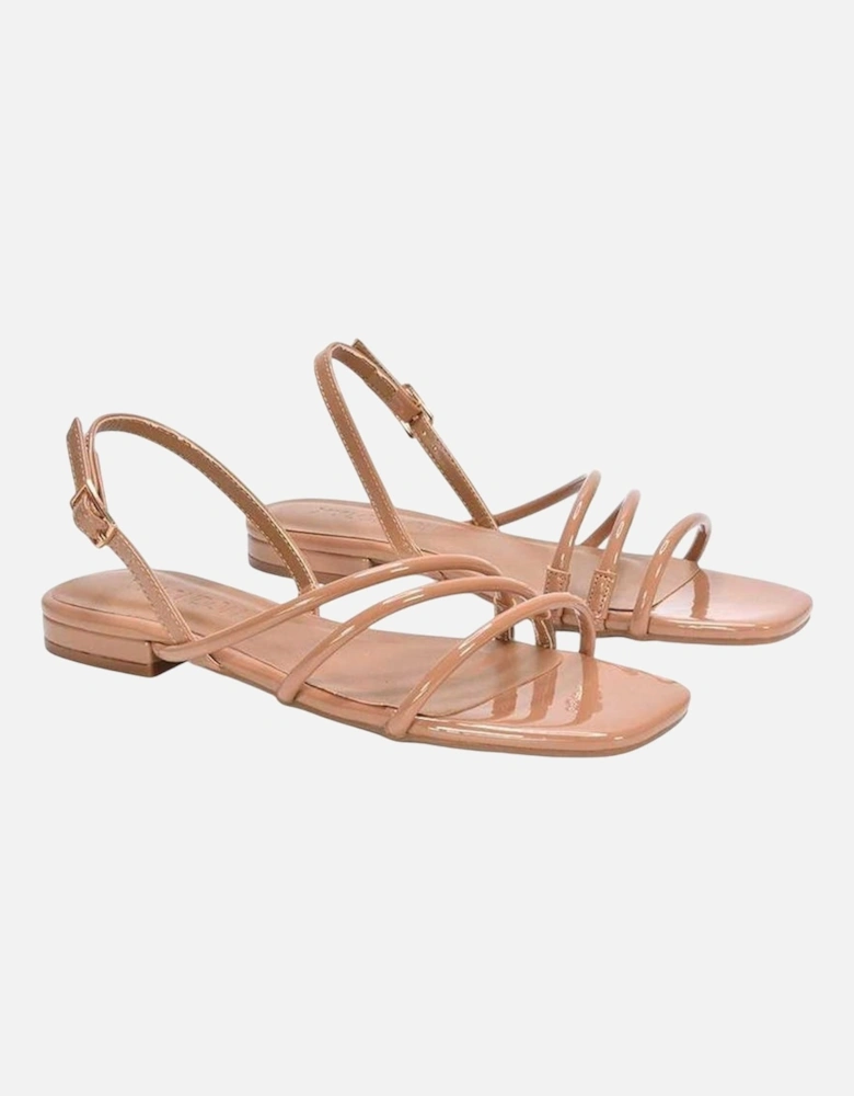 Womens/Ladies Mary Patent Square Toe Sandals