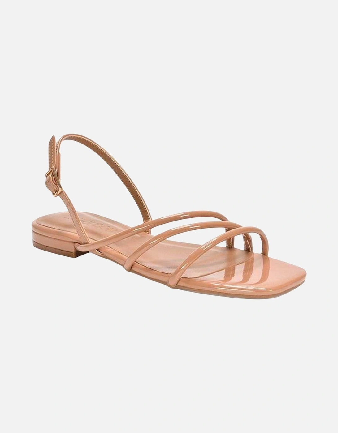 Womens/Ladies Mary Patent Square Toe Sandals