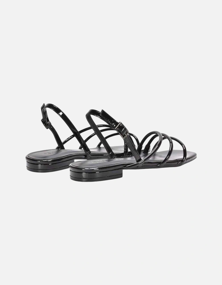 Womens/Ladies Mary Patent Square Toe Sandals