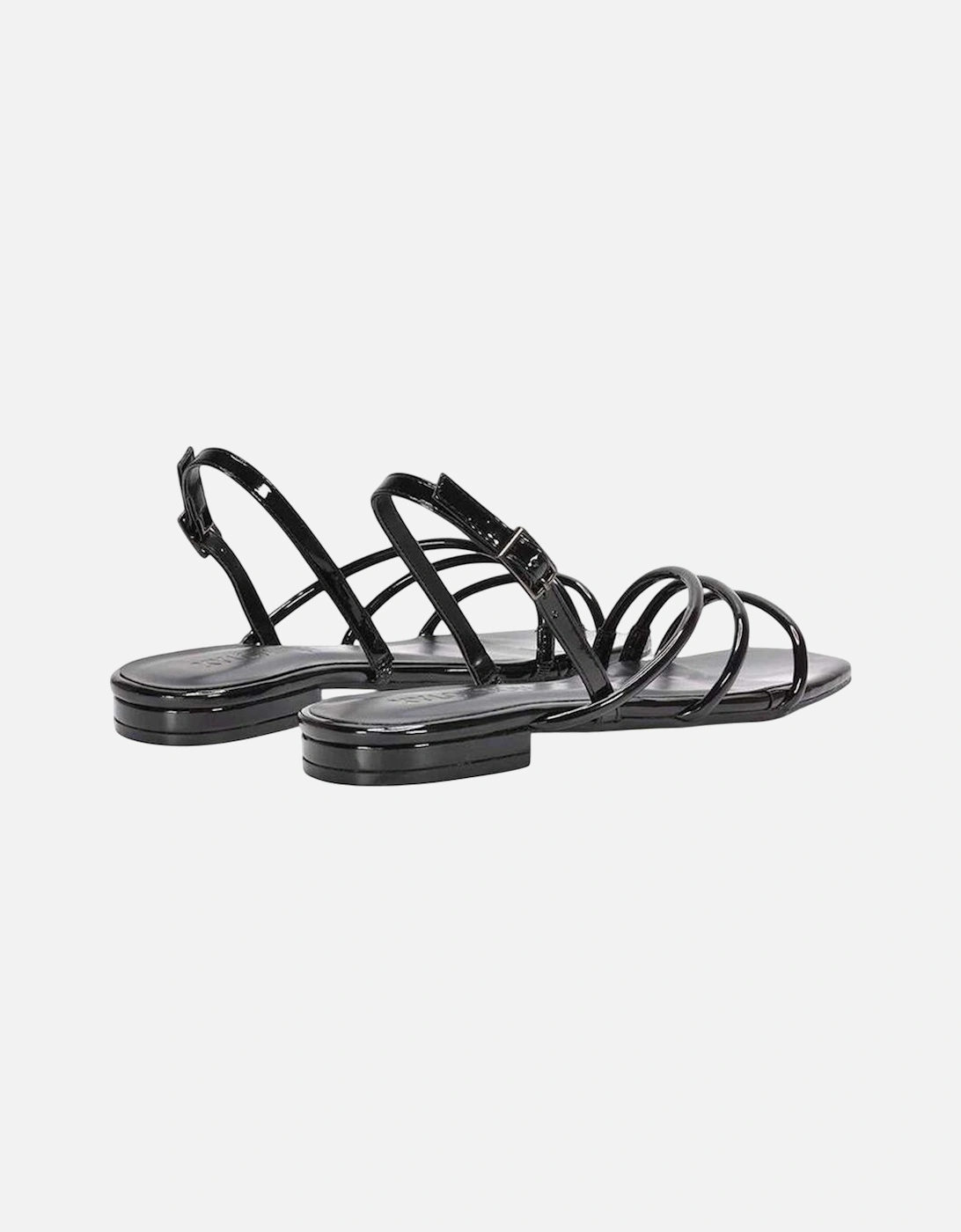 Womens/Ladies Mary Patent Square Toe Sandals