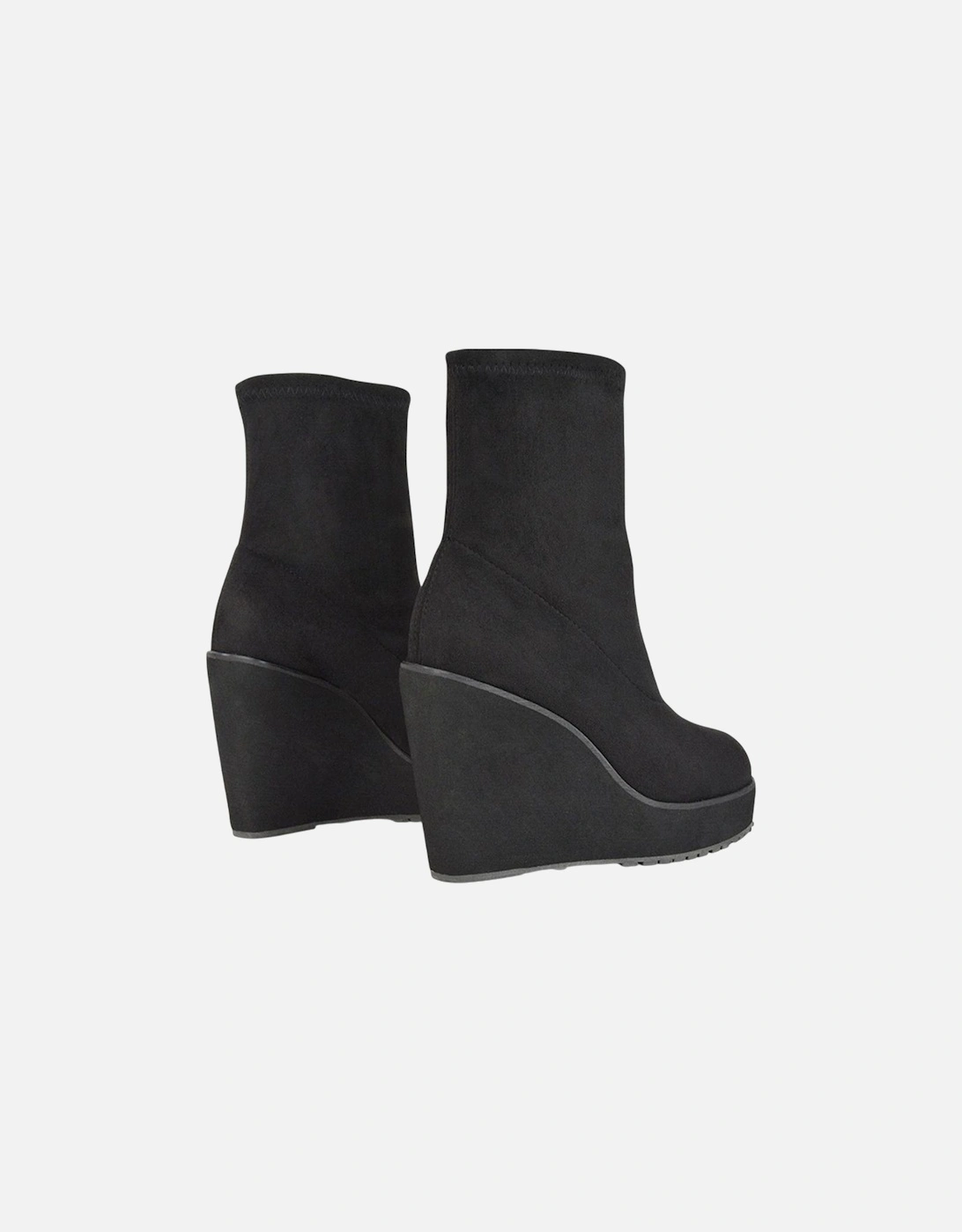 Womens/Ladies Camille Platform Wedge Sock Ankle Boots