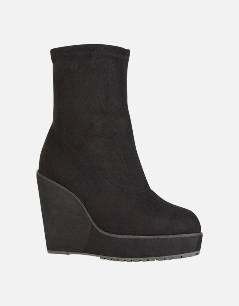 Womens/Ladies Camille Platform Wedge Sock Ankle Boots