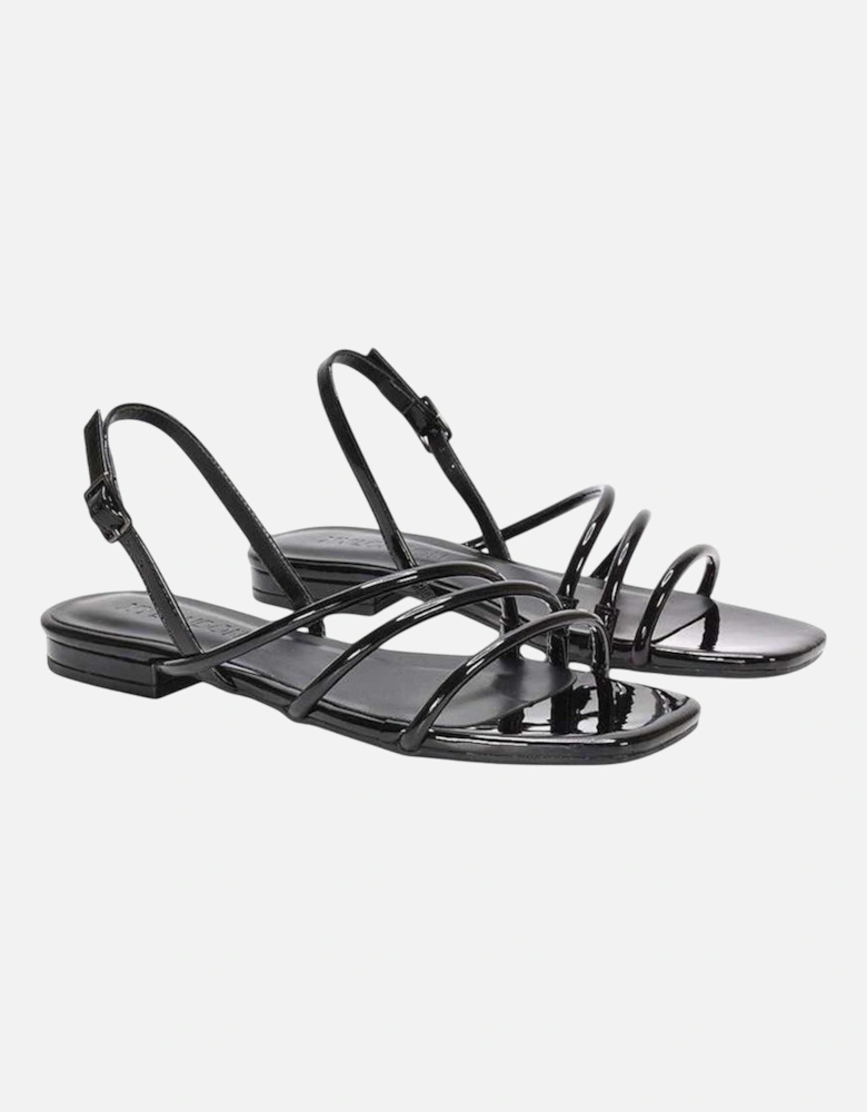 Womens/Ladies Mary Patent Square Toe Sandals