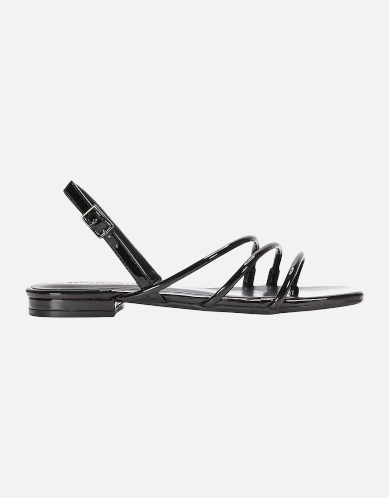 Womens/Ladies Mary Patent Square Toe Sandals