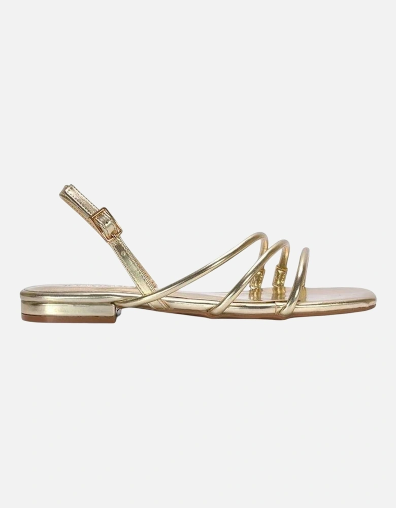 Womens/Ladies Mary Patent Square Toe Sandals