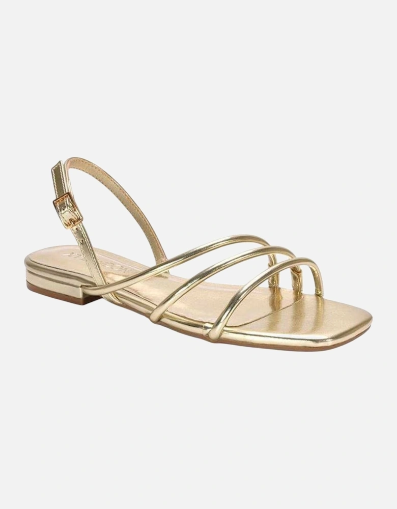 Womens/Ladies Mary Patent Square Toe Sandals