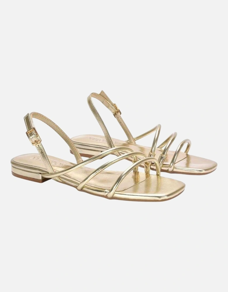 Womens/Ladies Mary Patent Square Toe Sandals