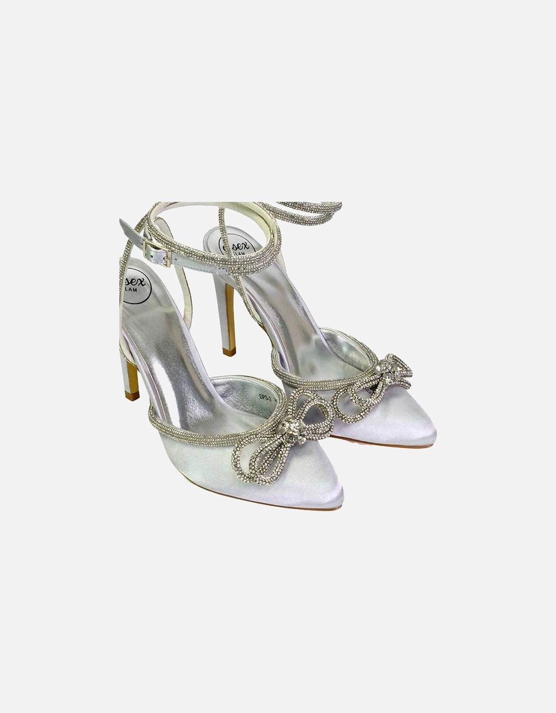Womens/Ladies Saxon Bow Diamante Sandals