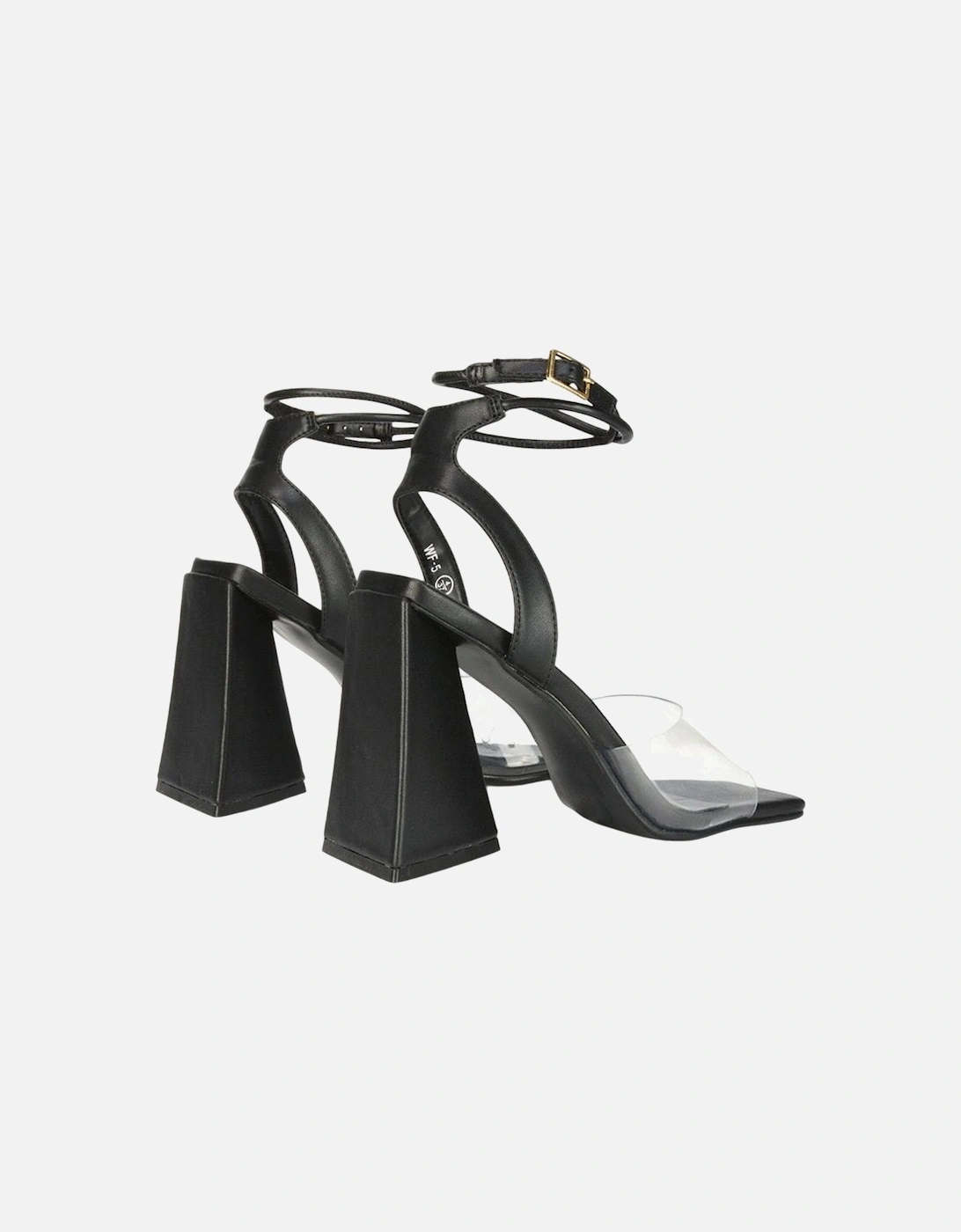 Womens/Ladies Dahlia Strappy Square Toe Block Heel High Heels