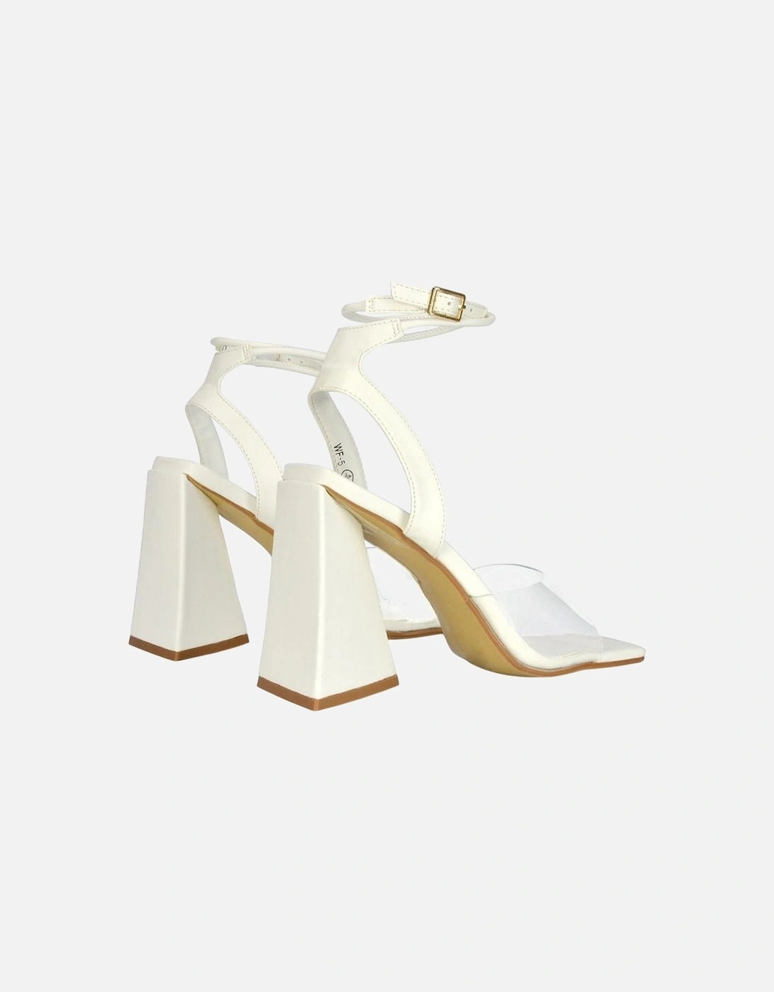 Womens/Ladies Dahlia Strappy Square Toe Block Heel High Heels