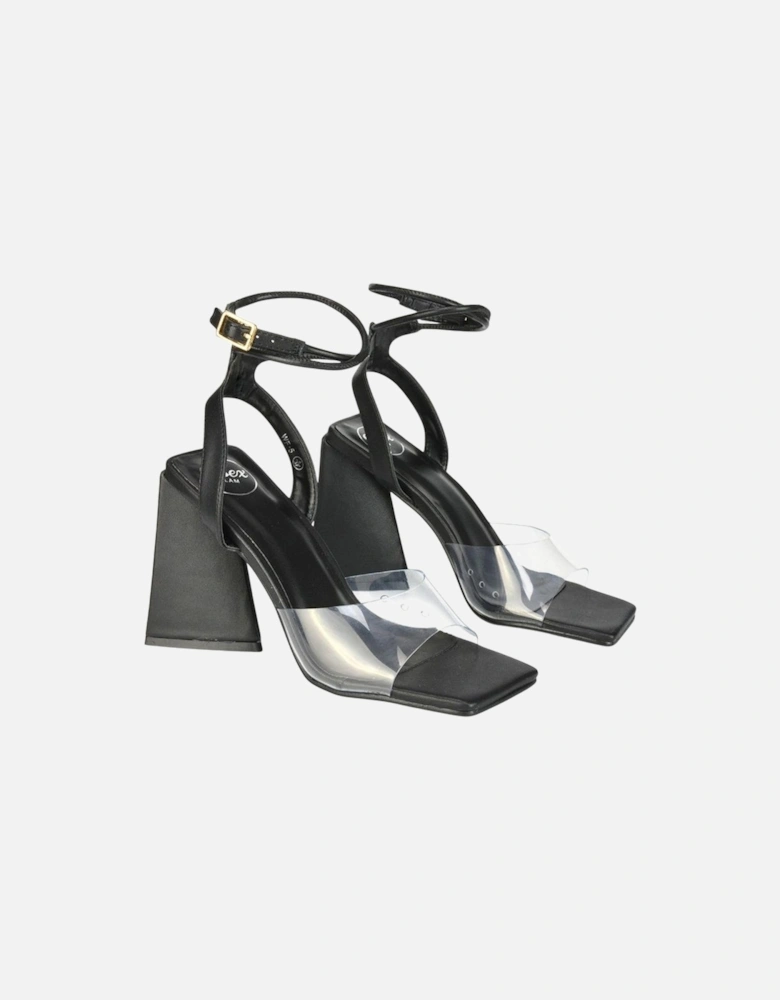 Womens/Ladies Dahlia Strappy Square Toe Block Heel High Heels