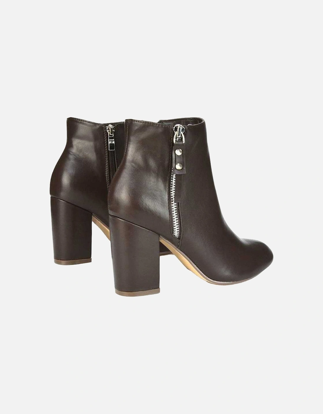 Womens/Ladies Andrea High Block Heel Ankle Boots
