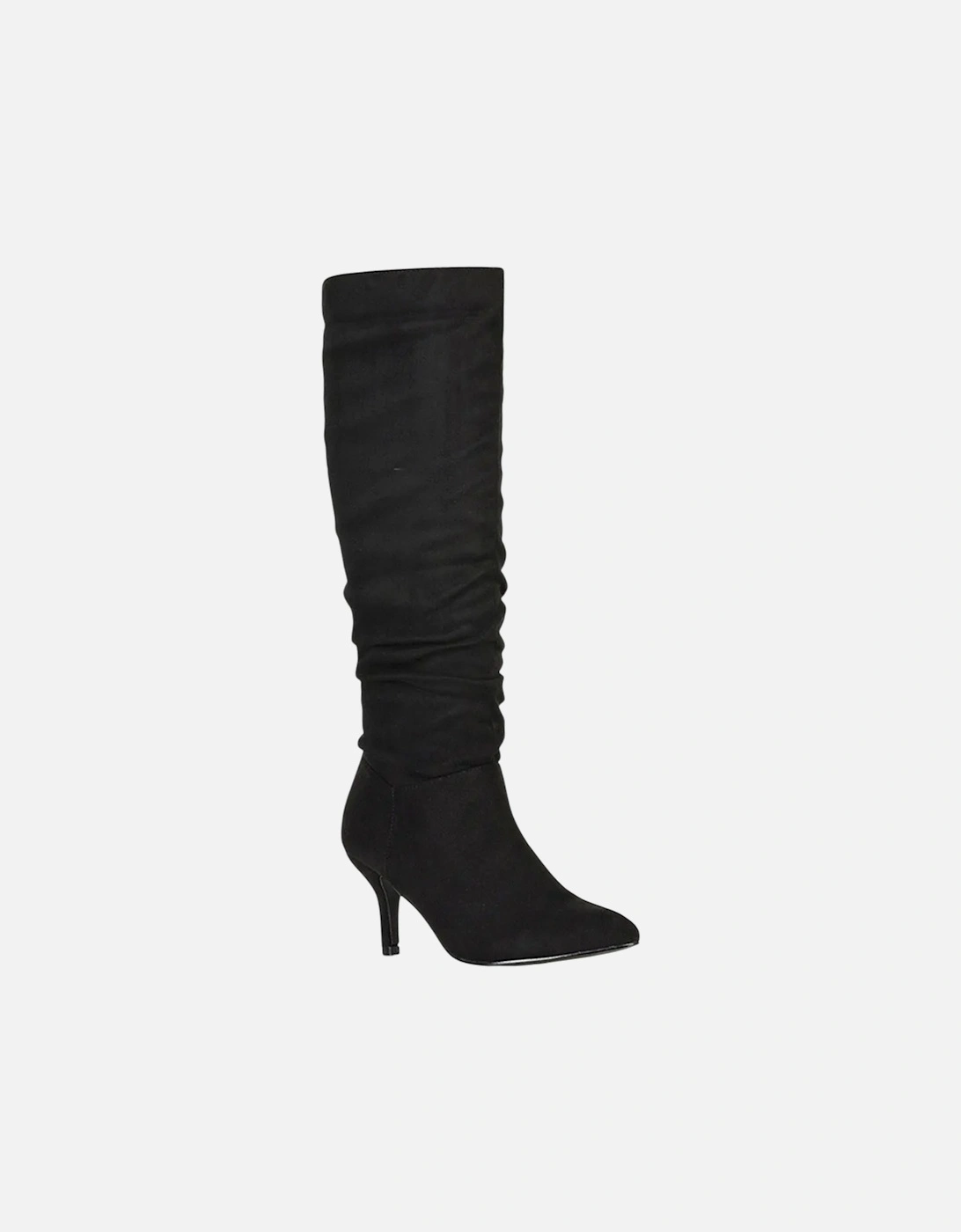 Womens/Ladies Sian Ruched Pointed Mid Stiletto Knee-High Boots